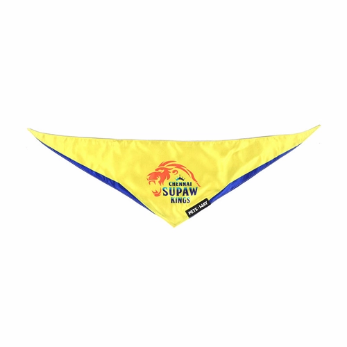 Pets Way Chennai Supaw Kings IPL Bandana for Dogs and Cats (Yellow)