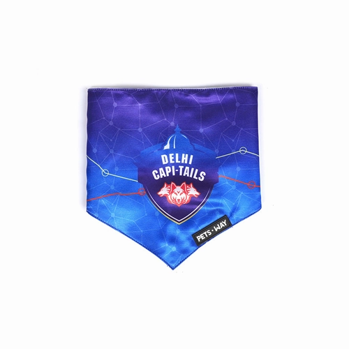 Pets Way Delhi Capi Tails IPL Bandana for Dogs and Cats (Blue)