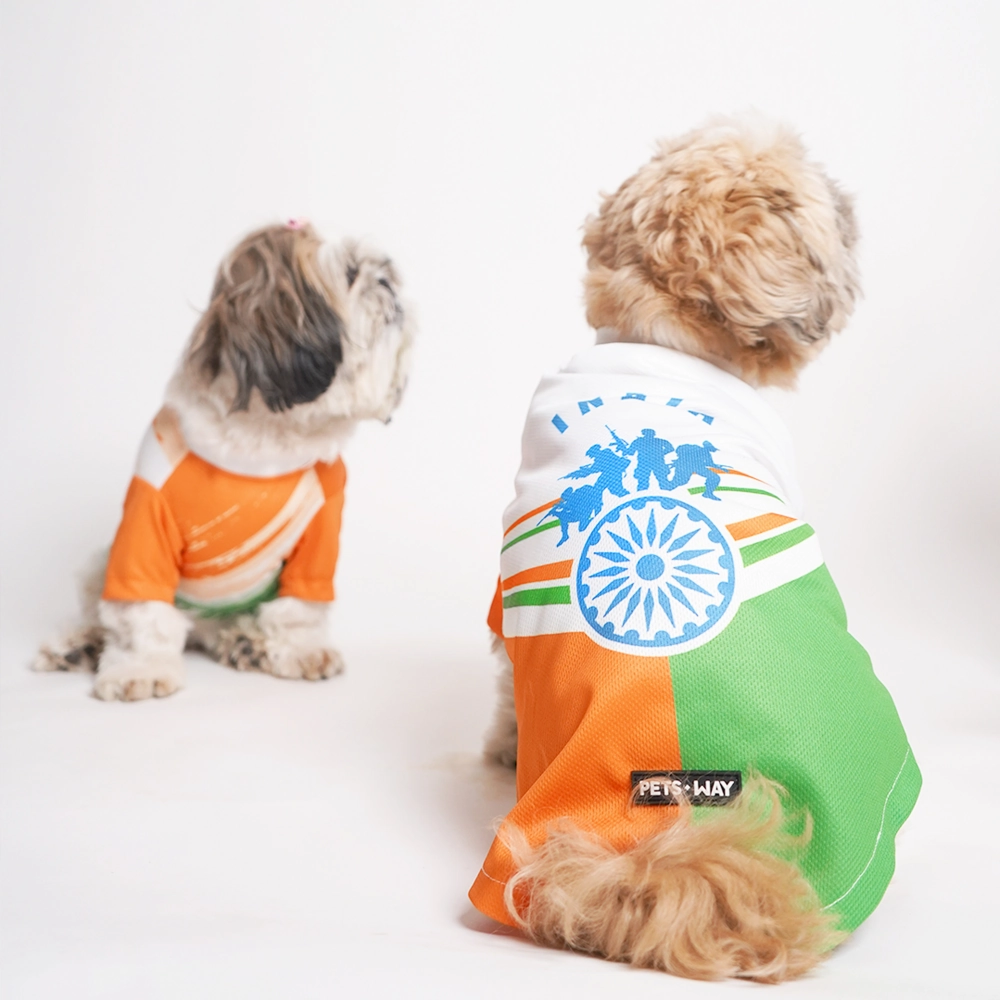 Pets Way Style 2 Republic Day T Shirt for Dogs