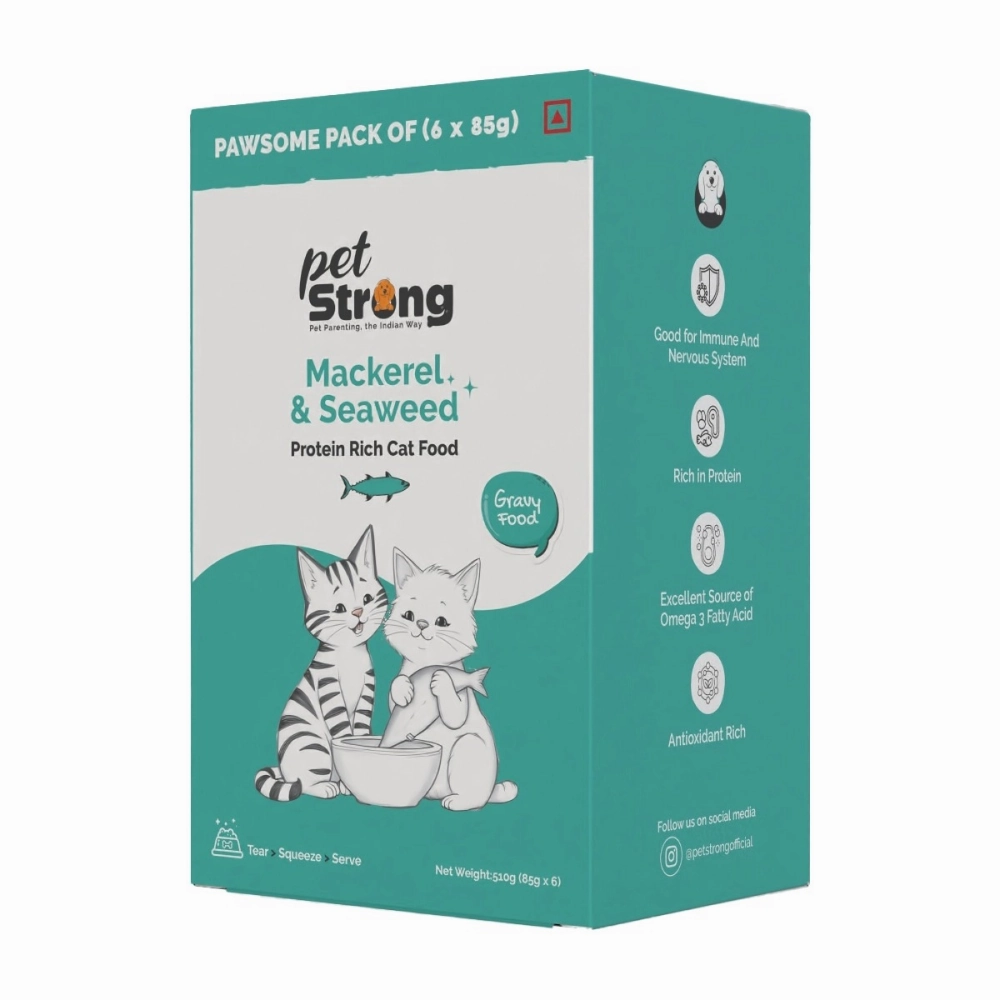 PetStrong Mackerel and Seaweed in Gravy Cat Wet Food