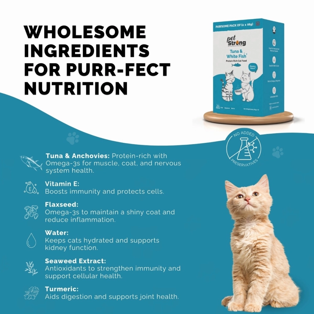 PetStrong Tuna and White Fish in Gravy Cat Wet Food