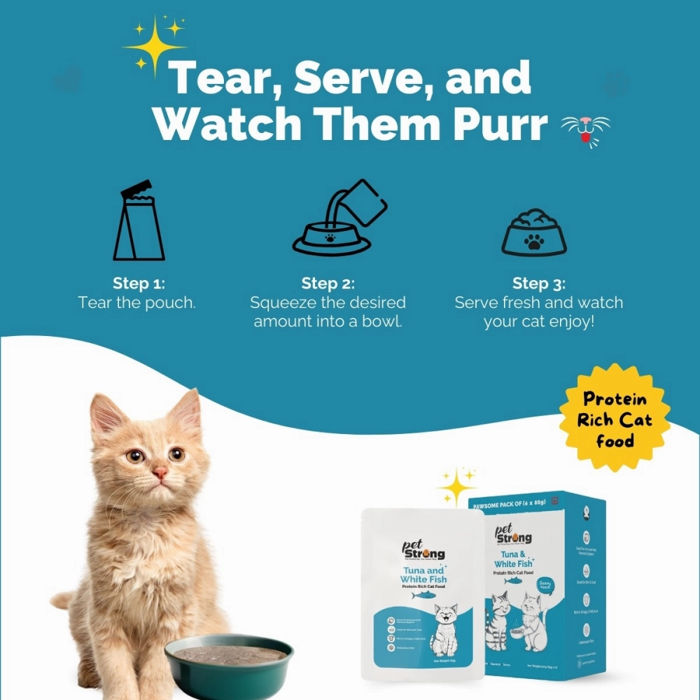 PetStrong Tuna and White Fish in Gravy Cat Wet Food