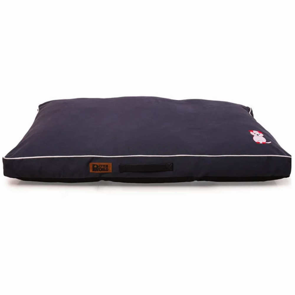 Petter World Comfort Flat Cushion Bed for Dogs (Autumn Grey)