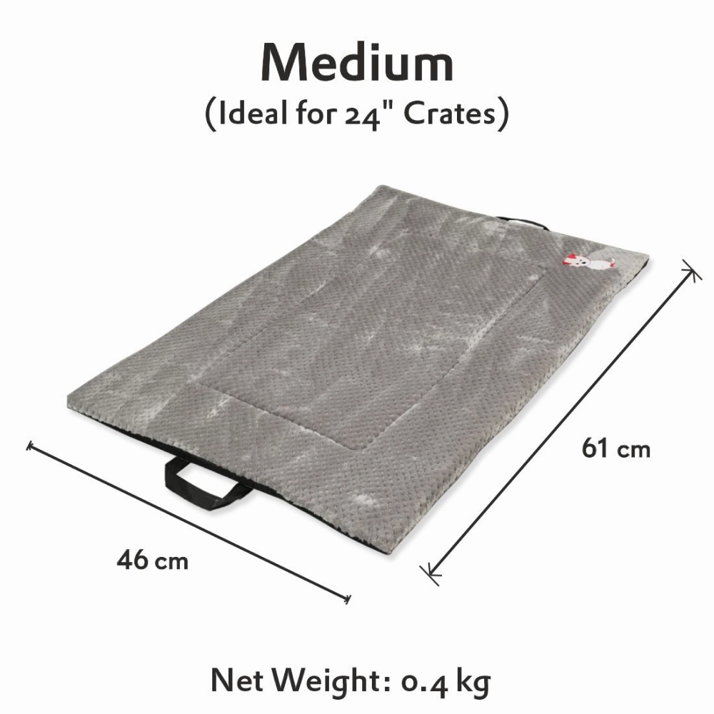 Petter World Orthopedic Memory Foam Crate Mat for Joint Support & Pressure Relief for Dogs (Meteorite)