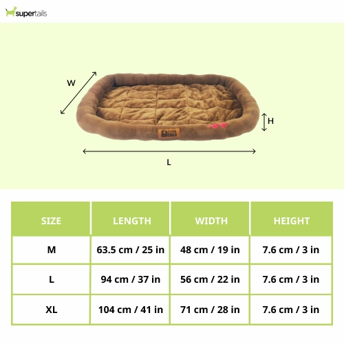 Petter World Ultra Soft Mat with Padded Bed for Dogs (Mocha Brown)
