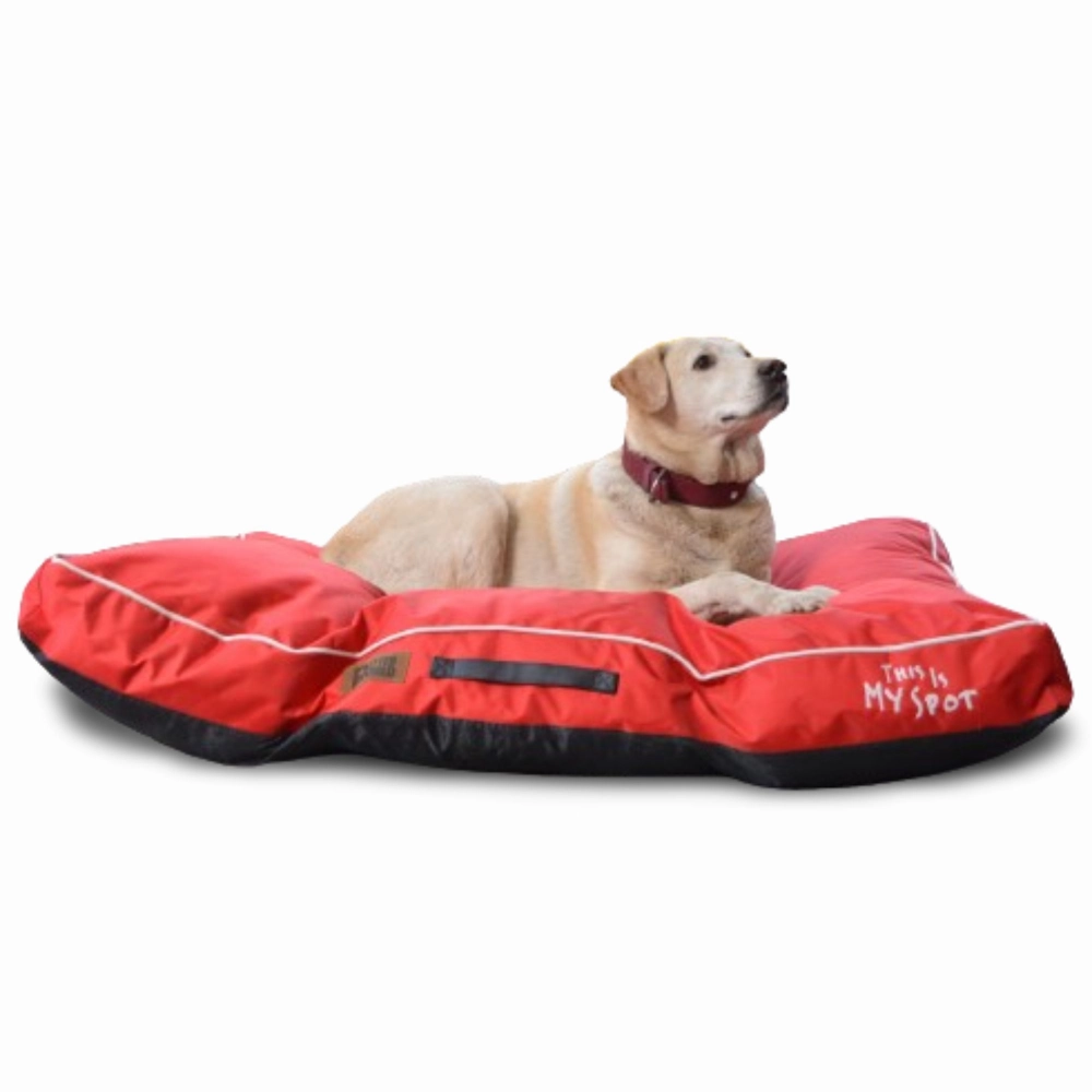 Petter World Waterproof Easy Clean Monsoon Bed with Removable & Washable Cover (Cherry Red)