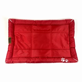 Petter World Waterproof Mat with Padded Perimeters for Dogs (Red)