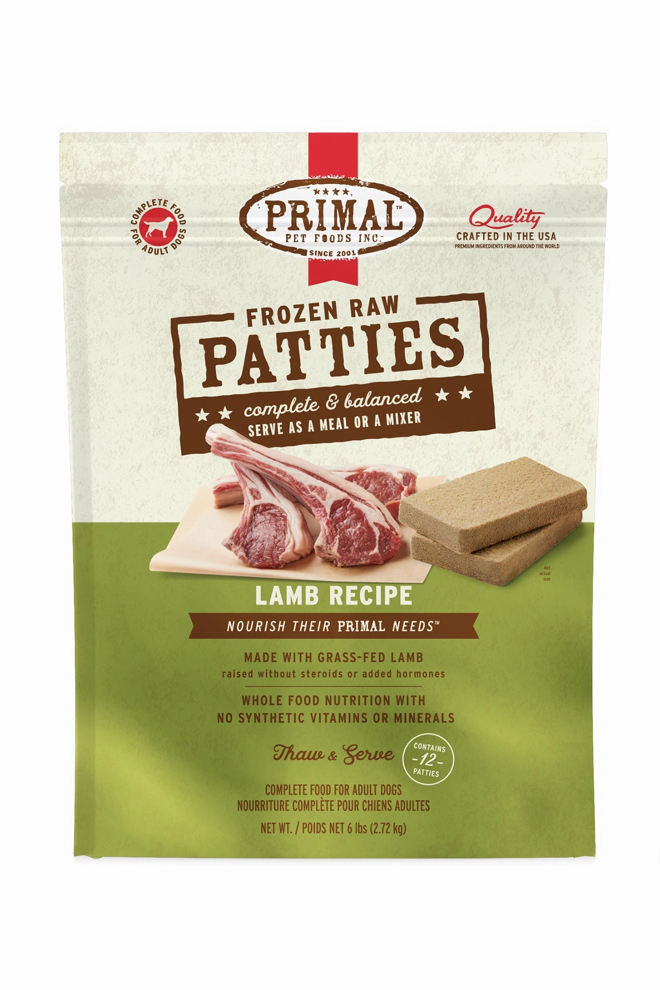 Primal Lamb Frozen Raw Dog Food