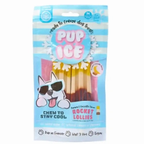 Pup Ice Chocolate and Banana Flavoured Rocket Lollies Dog Treat