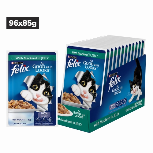 Purina Felix Mackerel with Jelly Adult Cat Wet Food