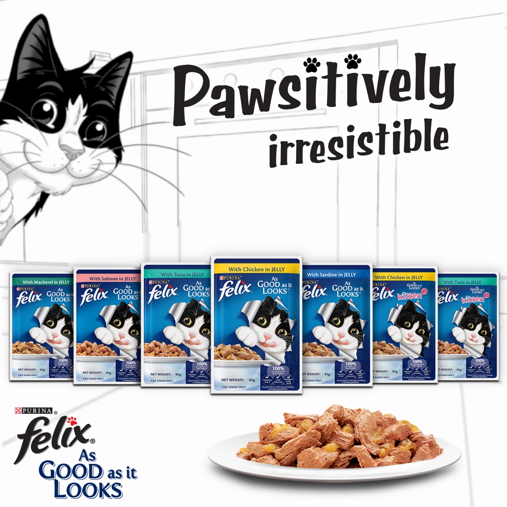 Purina Felix Mackerel with Jelly Adult Cat Wet Food