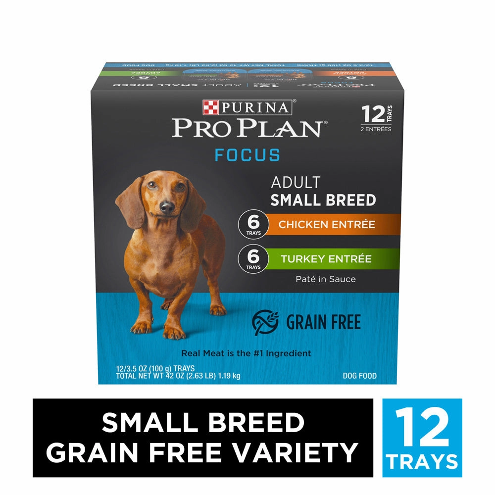 Purina Pro Plan Focus Small Breed Entree Adult Wet Dog Food Variety Pack