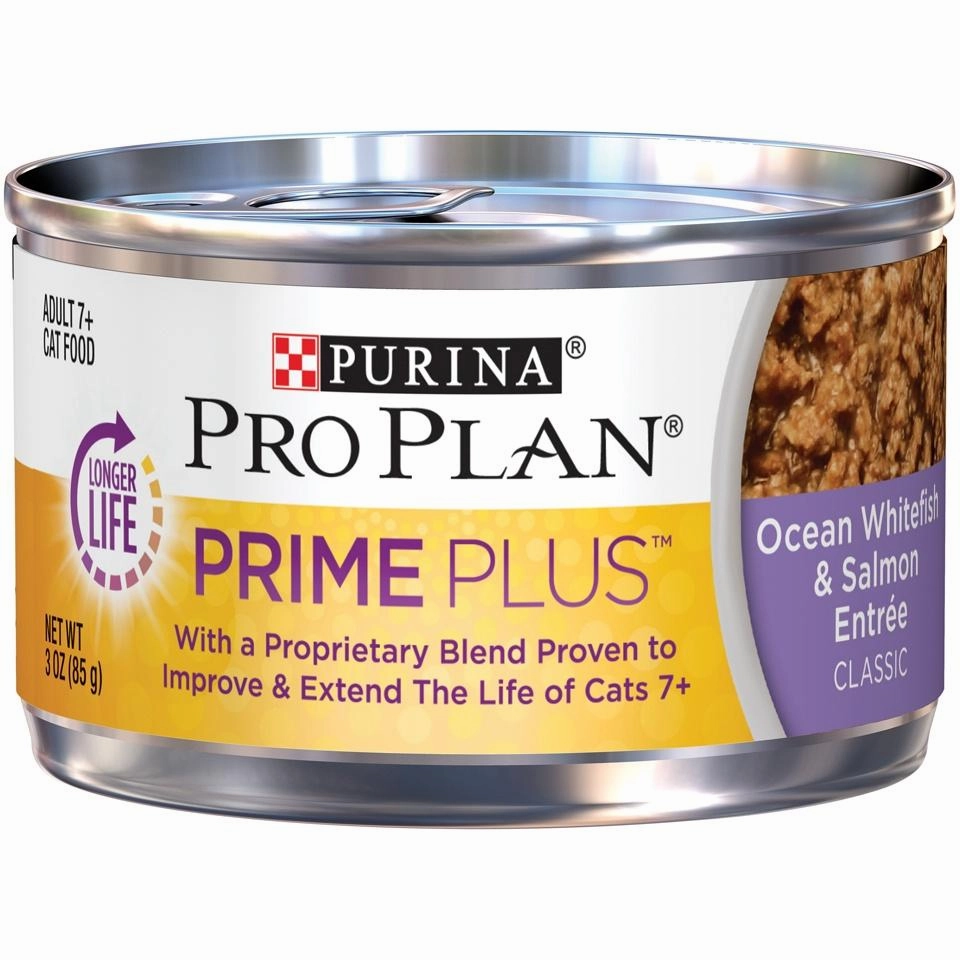 Purina Pro Plan Prime Plus 7  Ocean Whitefish & Salmon Entree Classic Canned Cat Food
