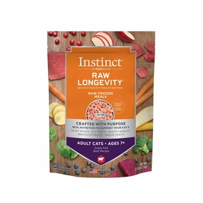 Raw Longevity Freeze Dried Raw Meals - Beef Cat Adult 7  (Senior) Food