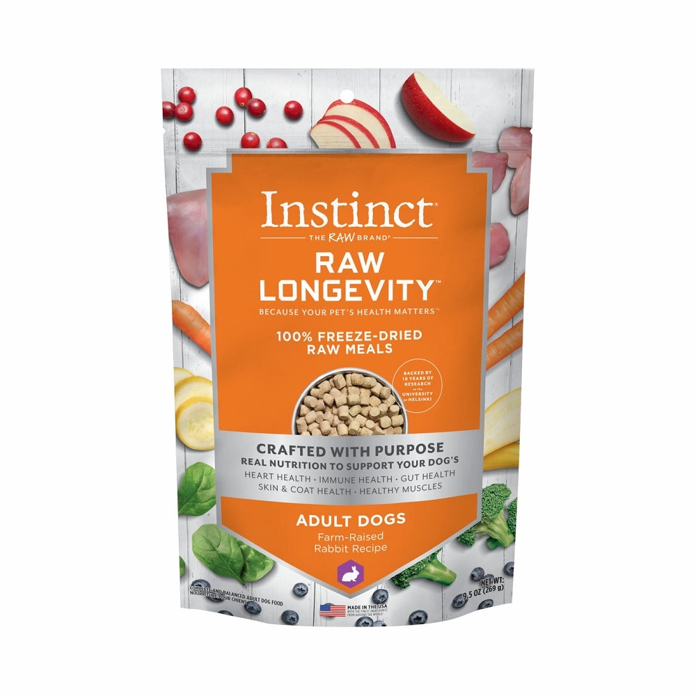 Raw Longevity Freeze Dried Raw Meals - Rabbit Dog Food