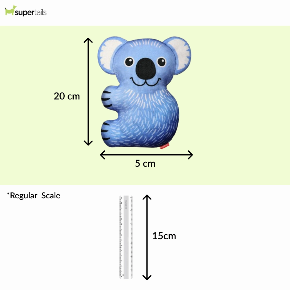 Red Dingo Durables Koala Fetch Toy For Dogs (Grey)