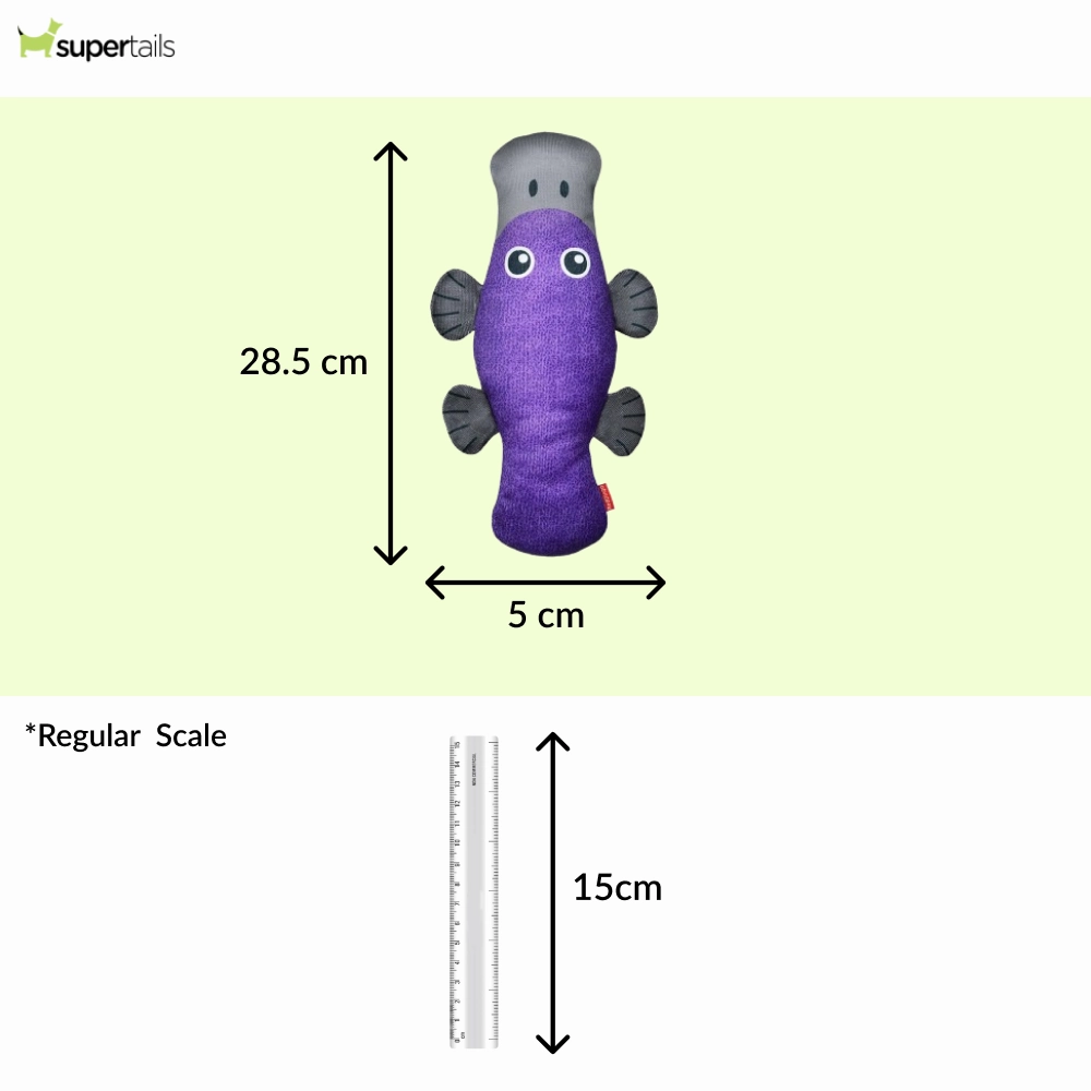 Red Dingo Durables Platypus Fetch Toy For Dogs (Purple)