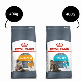 Royal Canin Hair & Skin Care Dry Food and Urinary Care Adult Cat Dry Food Combo