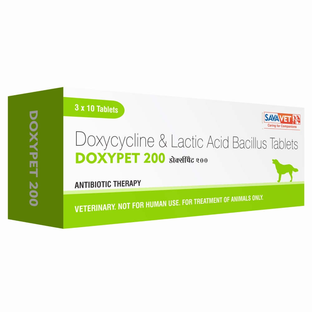 Savavet Doxypet (Doxycycline) Tablet for Dogs and Cats (pack of 10 tablets)