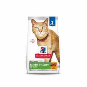 Science Diet - Specialty Senior Vitality Chicken & Brown Rice Adult 7  Cat Dry Food