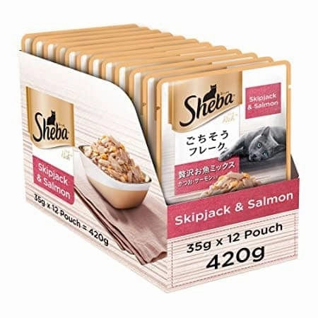 Sheba Fish with Sasami and Skipjack & Salmon Fish Mix Cat Wet Food Combo