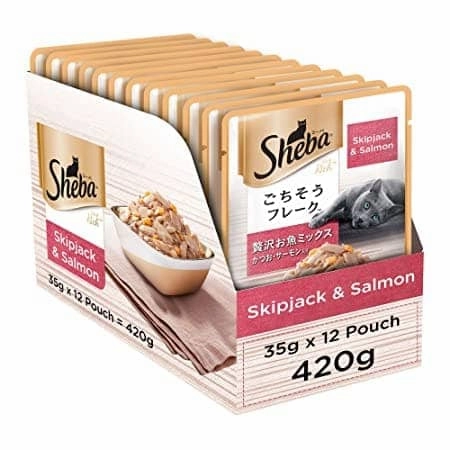 Sheba Skipjack & Salmon and Tuna Pumpkin & Carrot In Gravy Rich Premium Adult Fine Cat Wet Food Combo