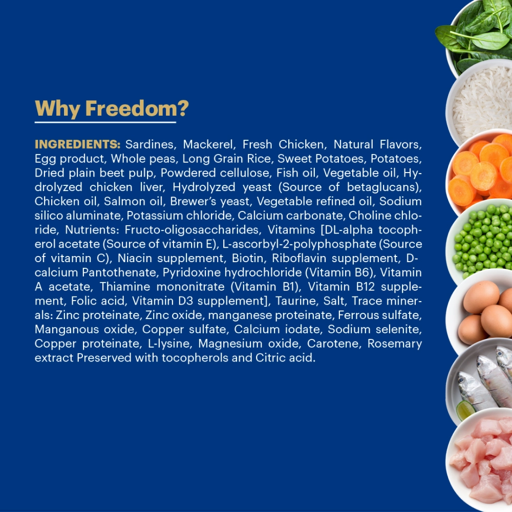 Signature Freedom Fish, Chicken and Peas Recipe Persian Cat Dry Food and Grain Zero Chicken and Liver Lickable Creamy Cat Treats Combo