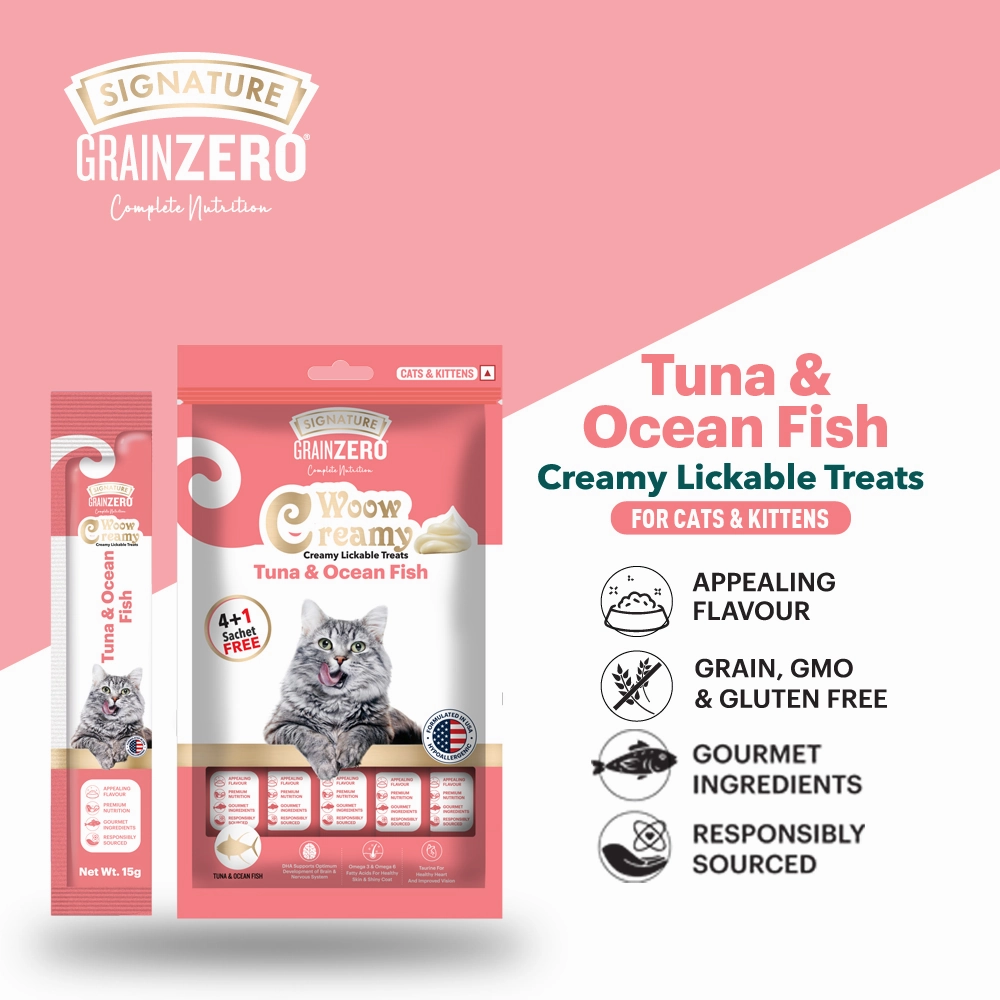 Signature Grain Zero Tuna and Ocean Fish Lickable Creamy Cat Treats