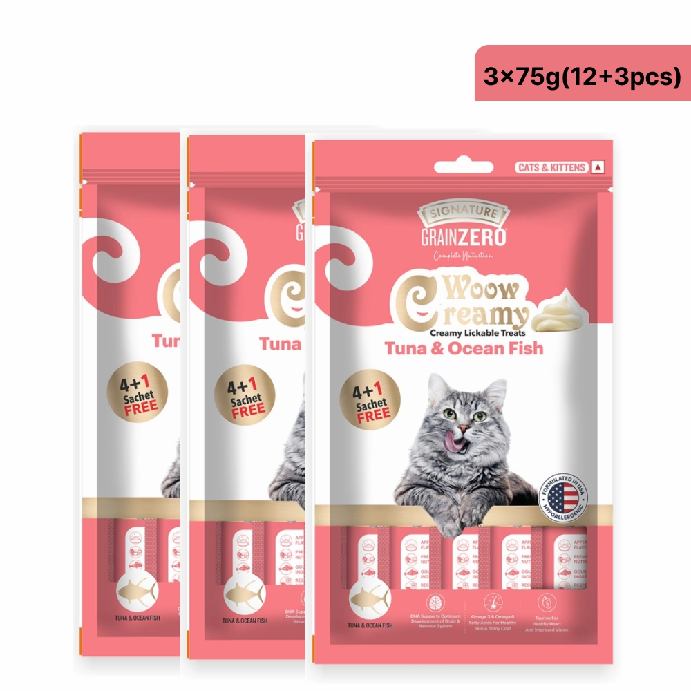 Signature Grain Zero Tuna and Ocean Fish Lickable Creamy Cat Treats