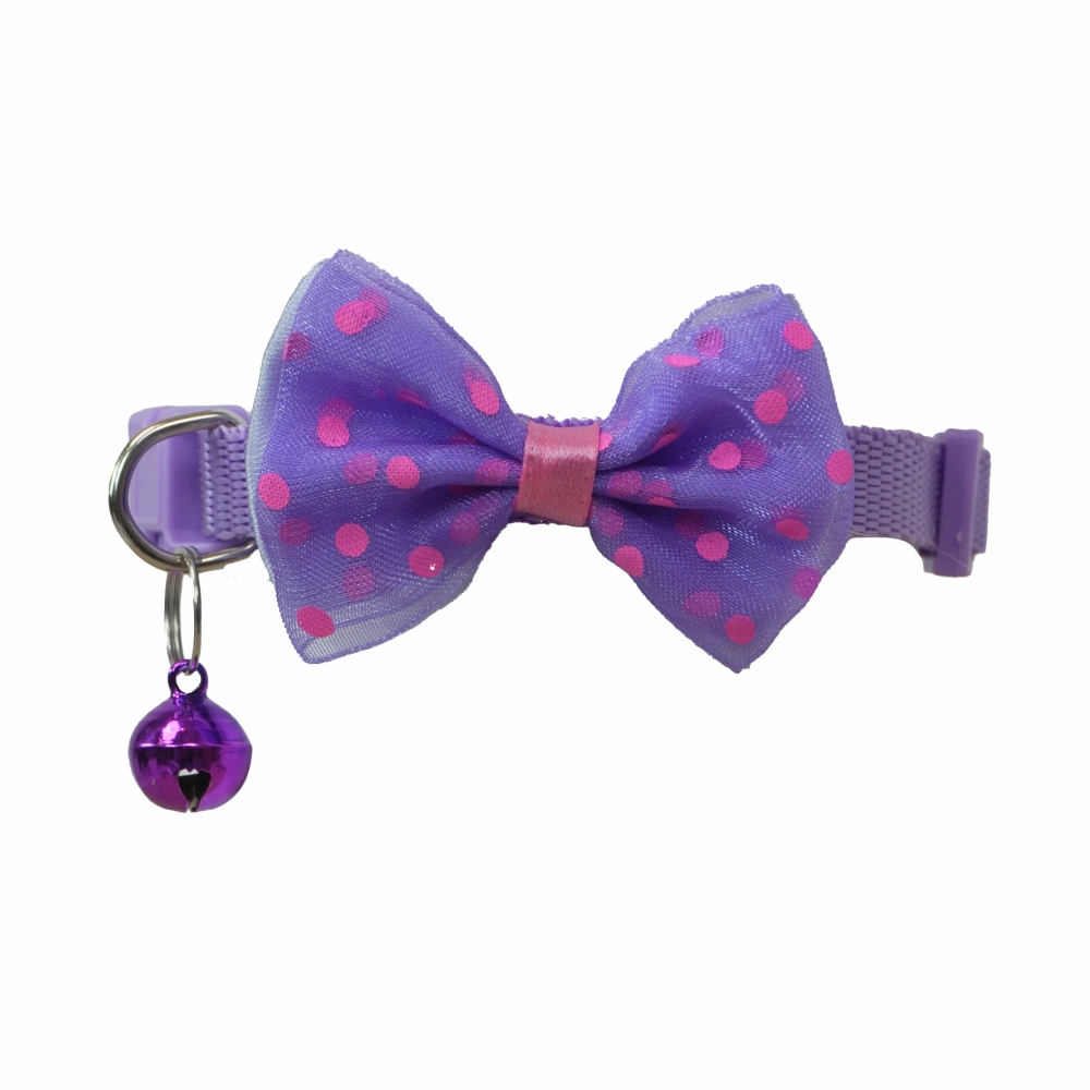 Skatrs Collar with Bow for Dogs and Cats (Purple)