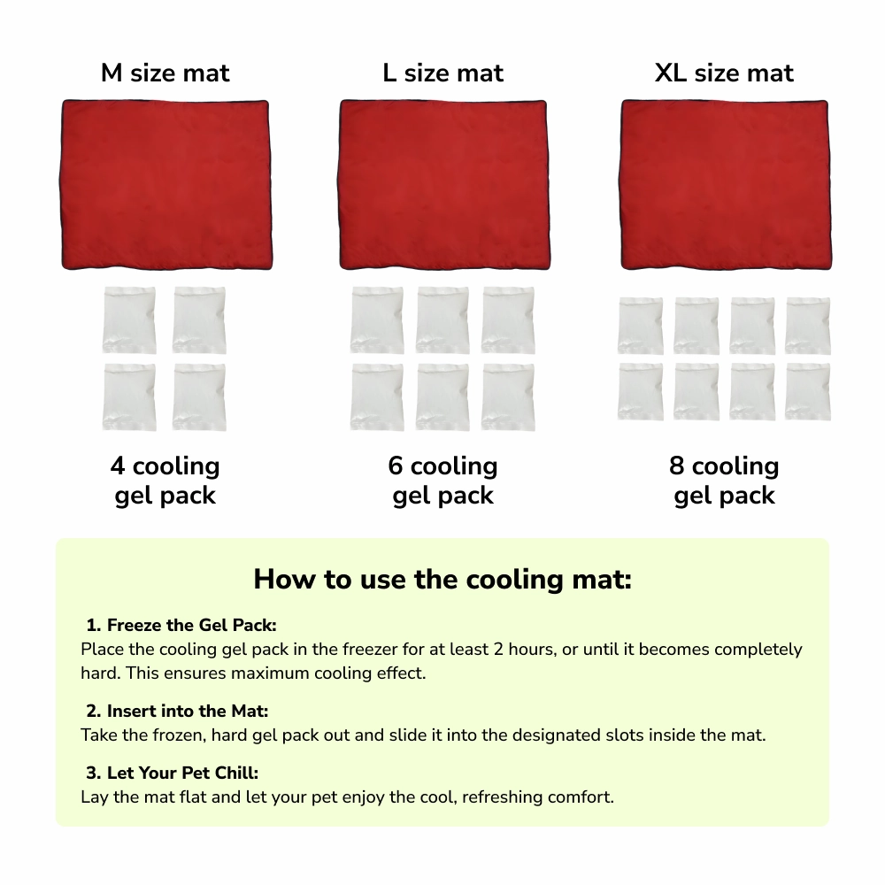 Skatrs Cooling Mat for Dogs (Red)