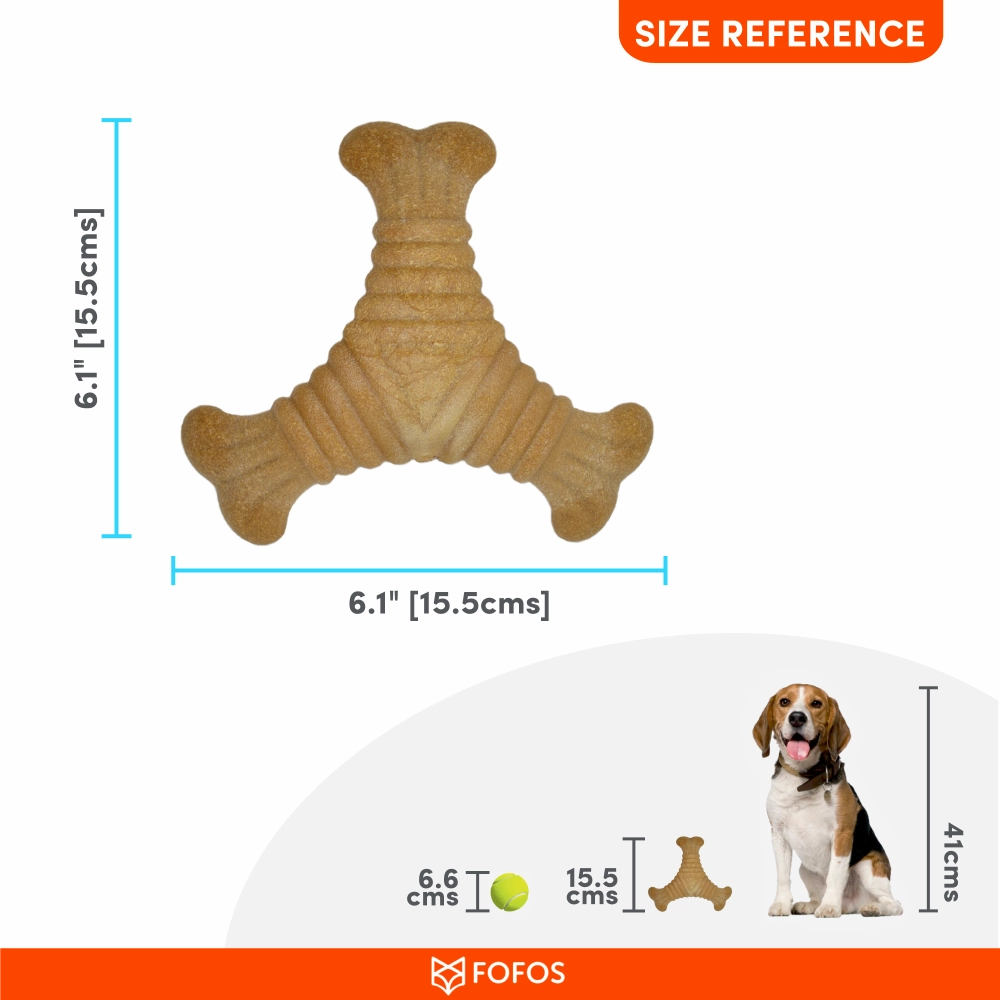 Skatrs Cozy Love Print Mat for Dogs & Cats   Barkbutler x Fofos Brown Woodplay Triangle Chew Dogs Toy Combo