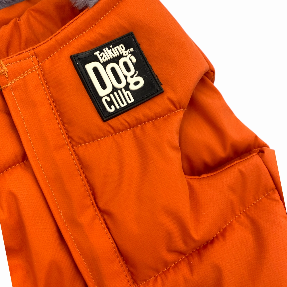 Talking Dog Club Bomber Jacks Hoodies for Dogs (Orange)