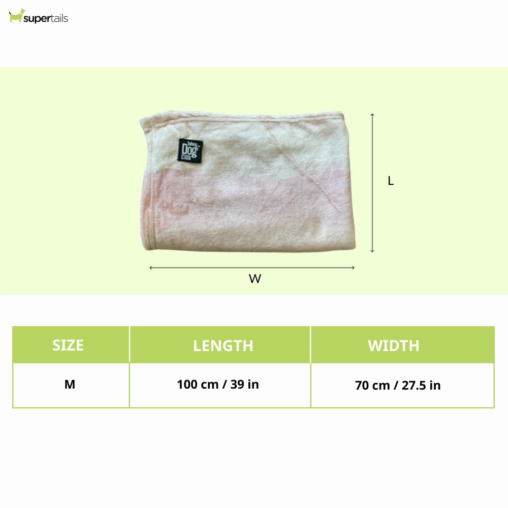 Talking Dog Club Fleece Blanket For Dogs and Cats (Baby Pink)