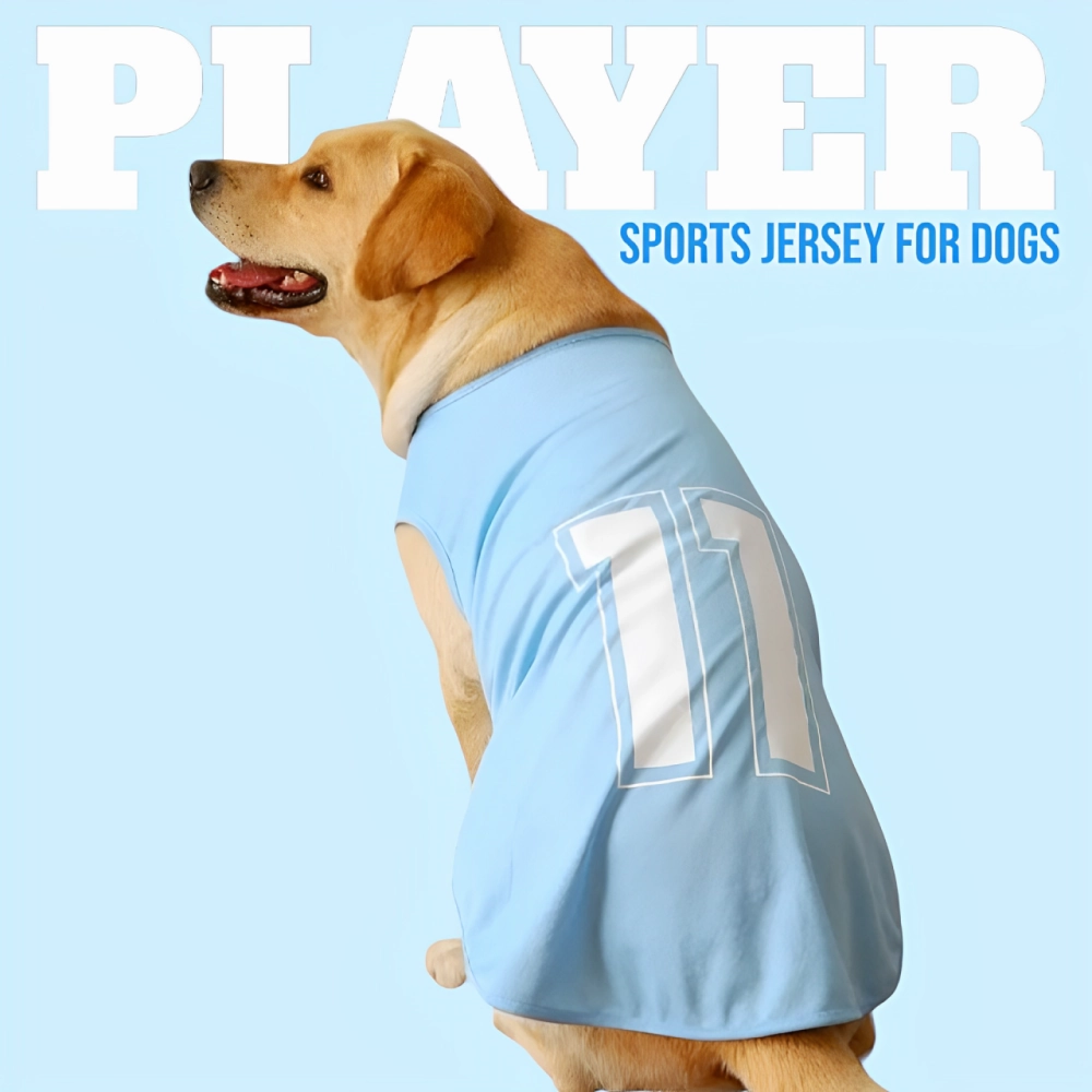 Talking Dog Club Player Ltd Edition Sports Jersey for Dogs (Blue)