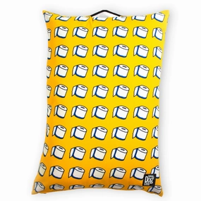Talking Dog Club TP on my Mind Pillow Bed for Dogs and Cats (Yellow)
