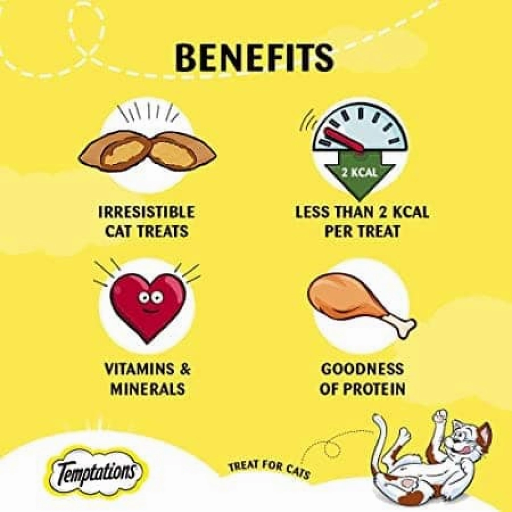 Temptations Seafood Medley and Savoury Salmon Flavour Cat Treats Combo
