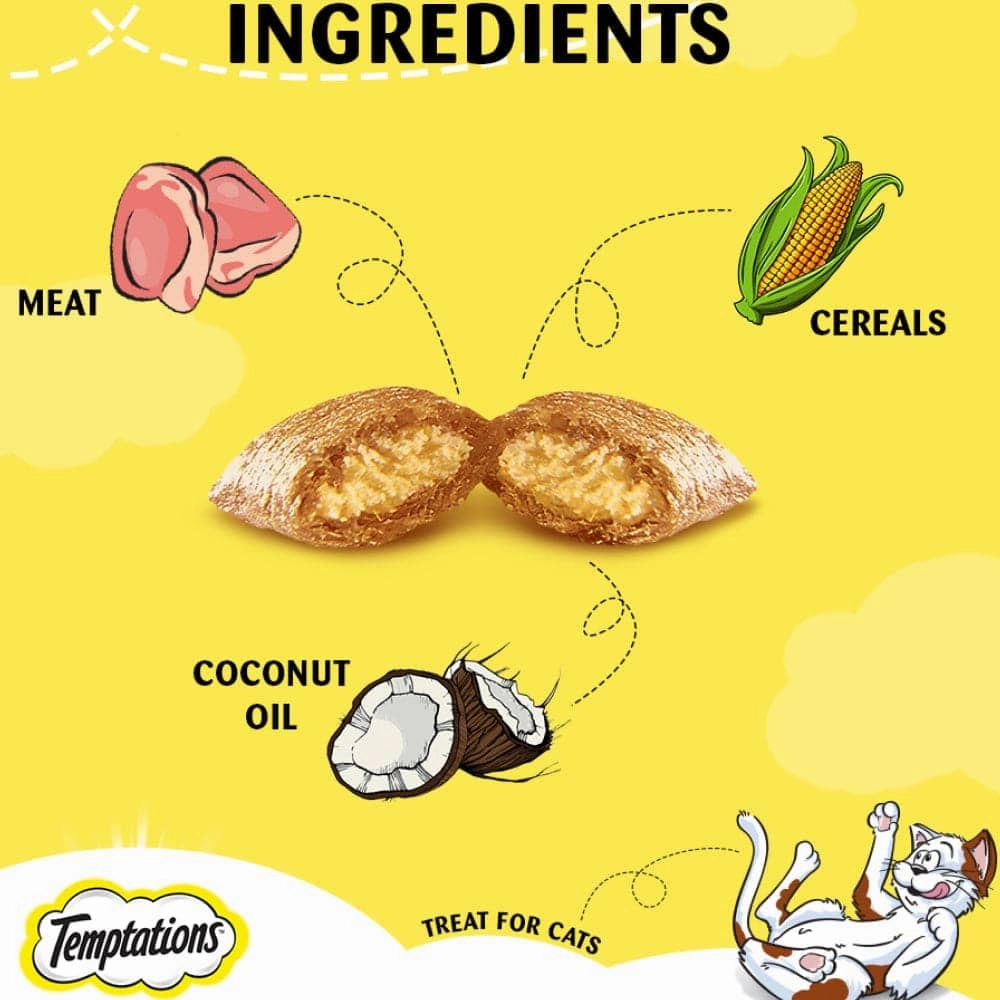 Temptations Seafood Medley and Savoury Salmon Flavour Cat Treats Combo