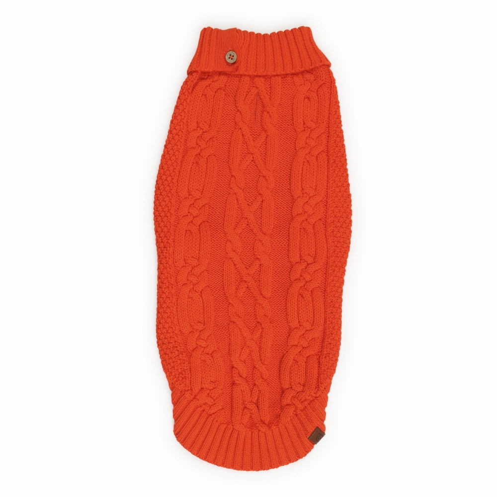 The Happy Lots Chunky Sweaters for Dogs (Orange)