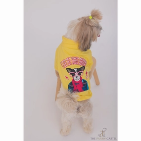 The Papaw Cartel I AM My Own Muse Turtle Neck Tshirt for Dogs (Yellow)