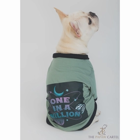 The Papaw Cartel One In A Million Polo Tshirt for Dogs (Sage Green)