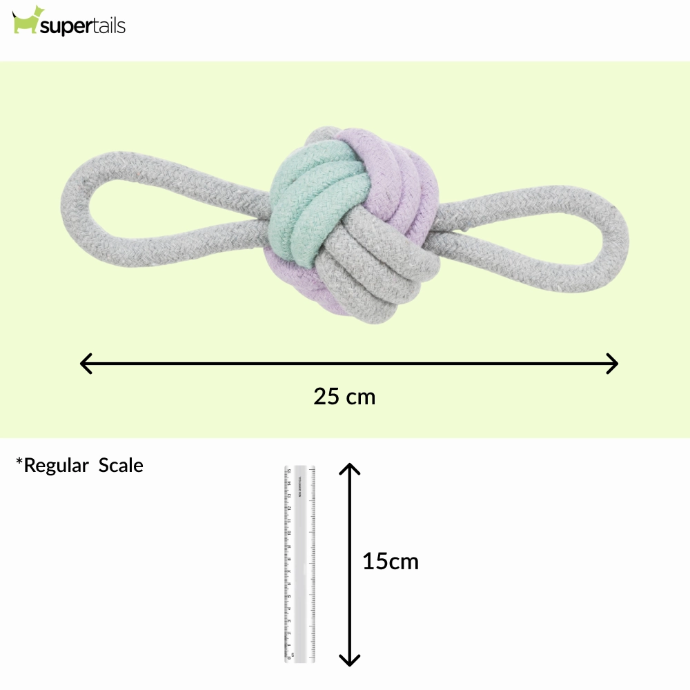 Trixie Junior Knotted Ball Rope Toy with Loops for Dogs