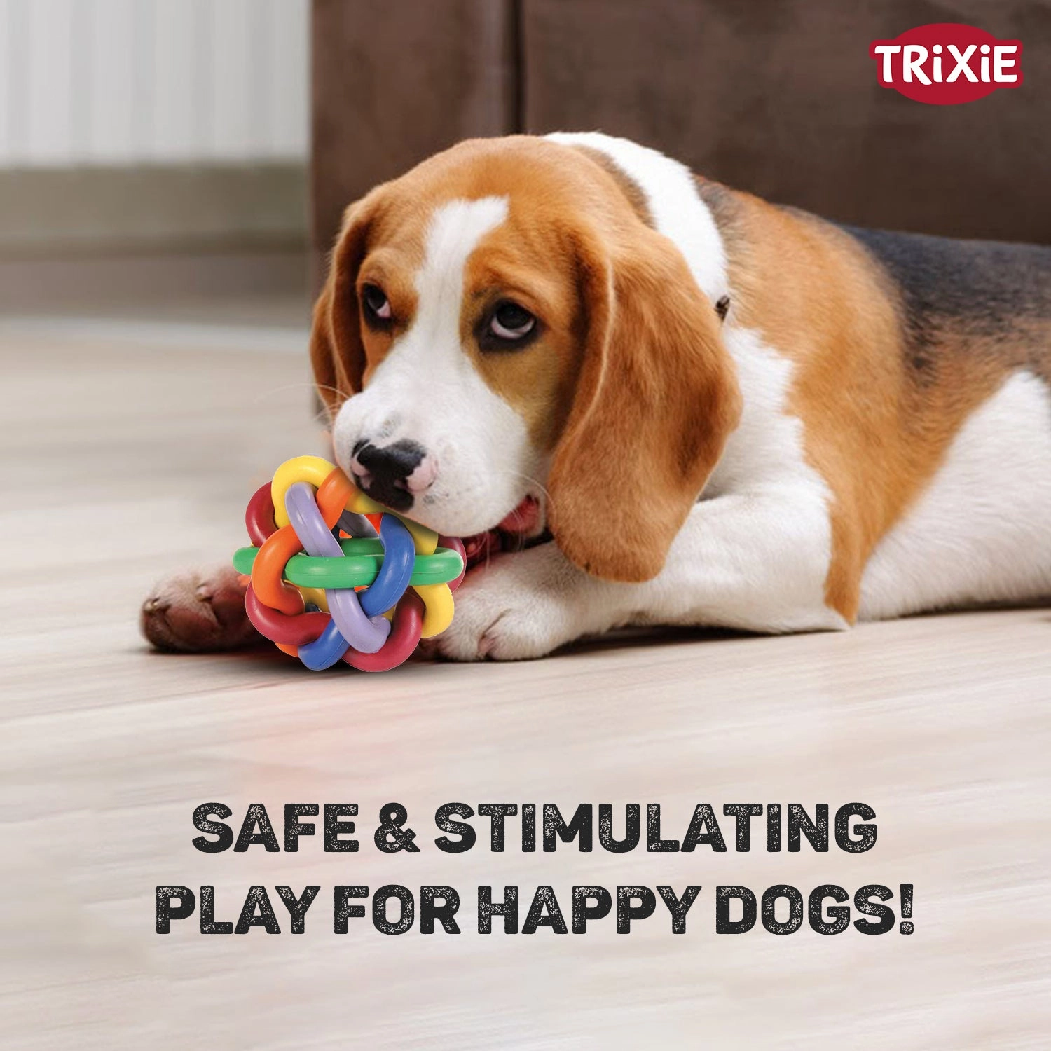Trixie Natural Rubber Knotted Ball Chew Toy for Dogs