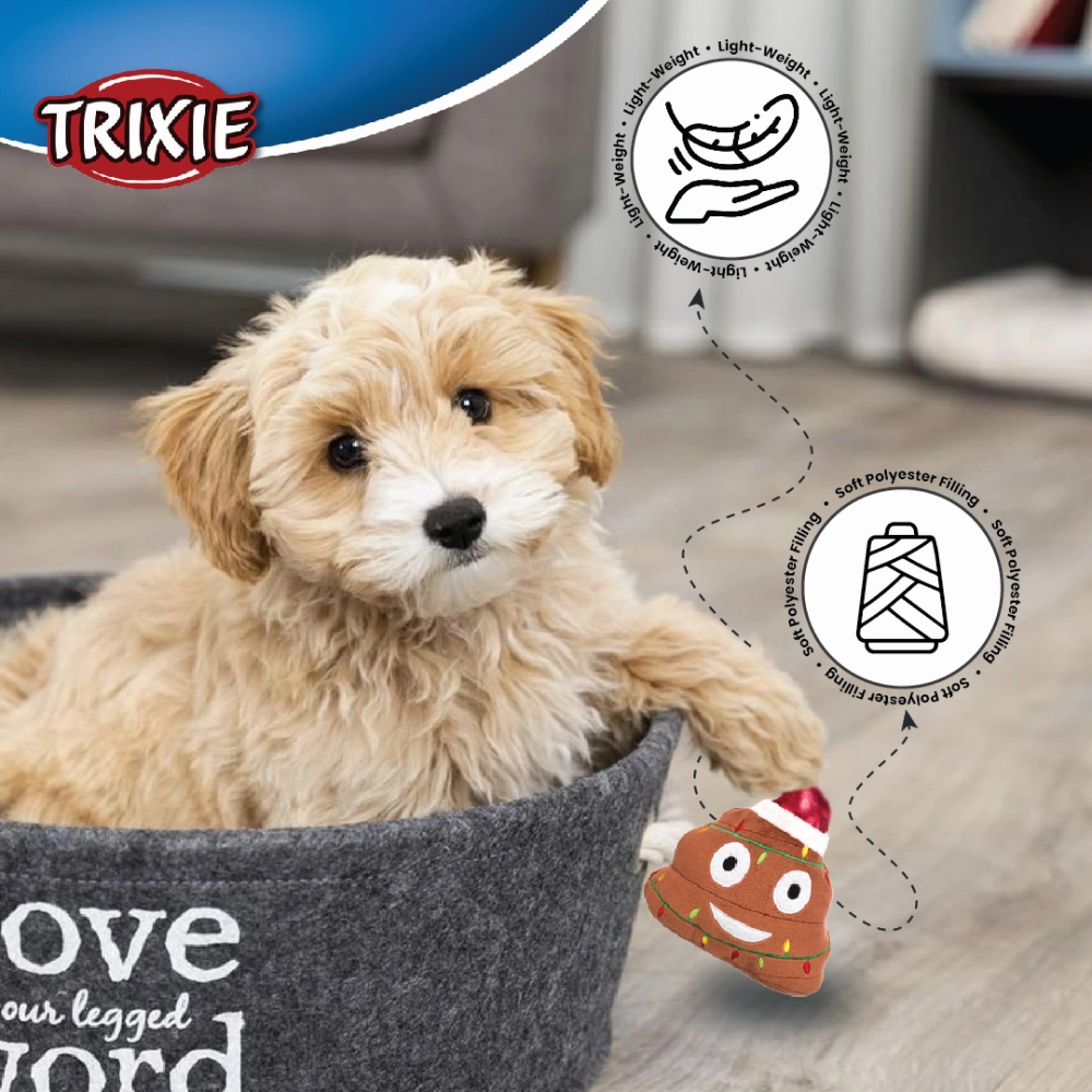 Trixie Xmas Emoticon Plush Toy for Dogs