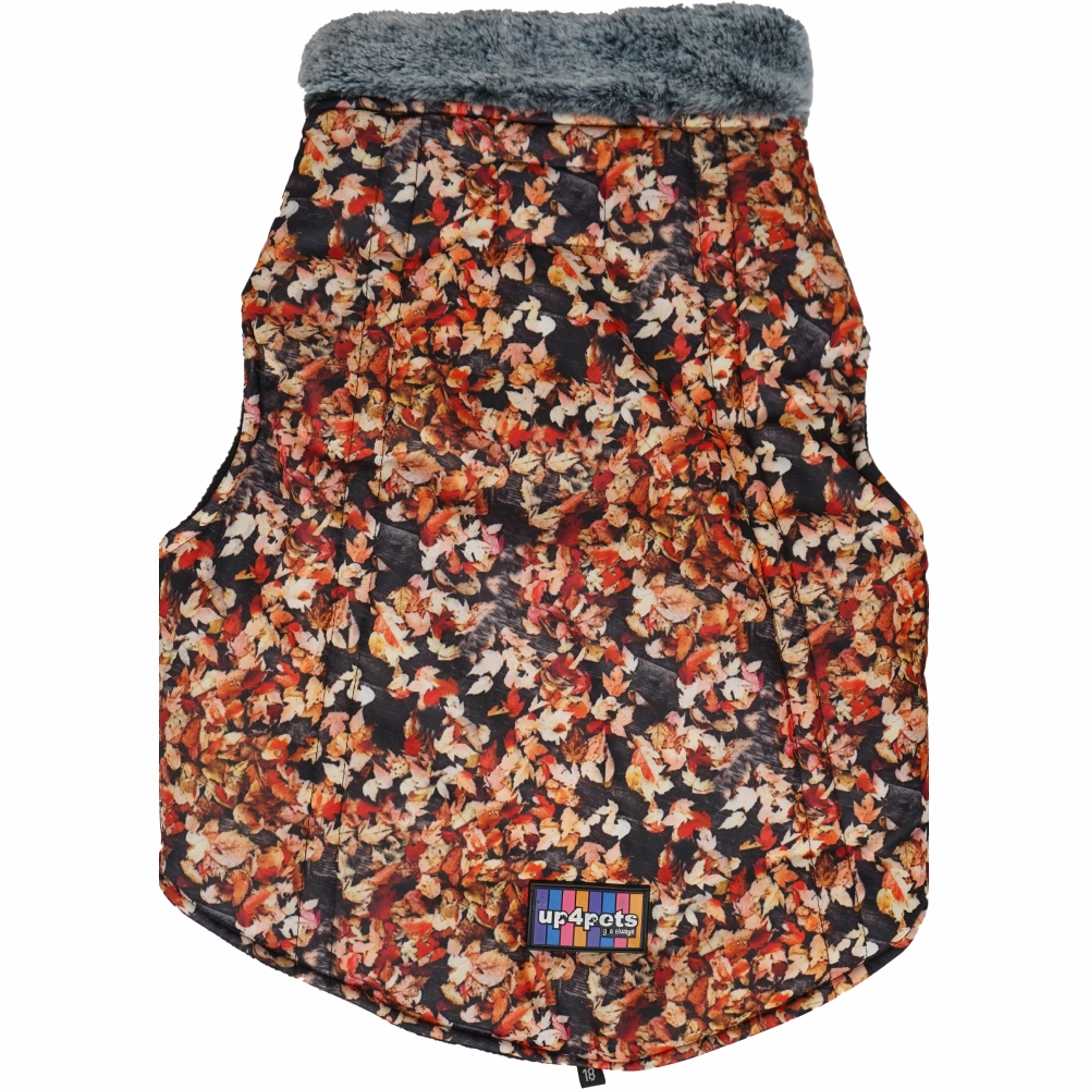Up4pets Small Autumn Leaf Polyester Fleece Jackets for Dogs and Cats