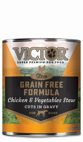 VICTOR Grain Free Formula with Chicken and Vegetables Stew Cuts in Gravy for Dogs