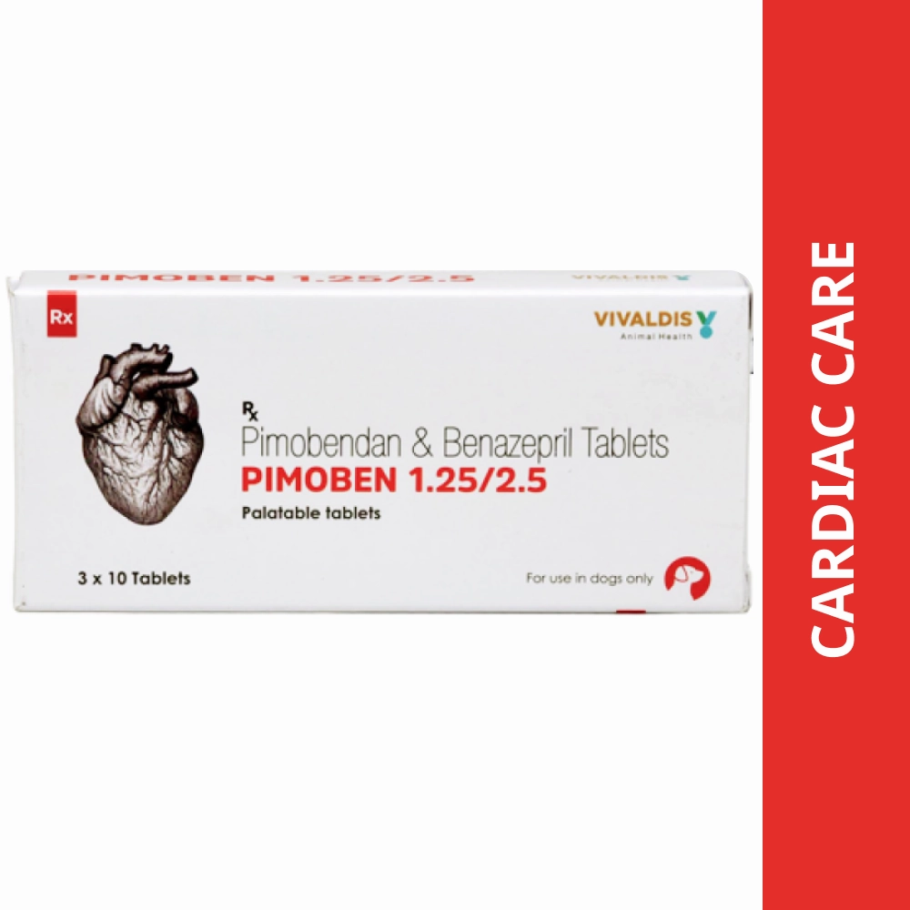 Vivaldis Pimoben 1.25/2.5mg (pimobendan & benazepril) Tablet for Dogs