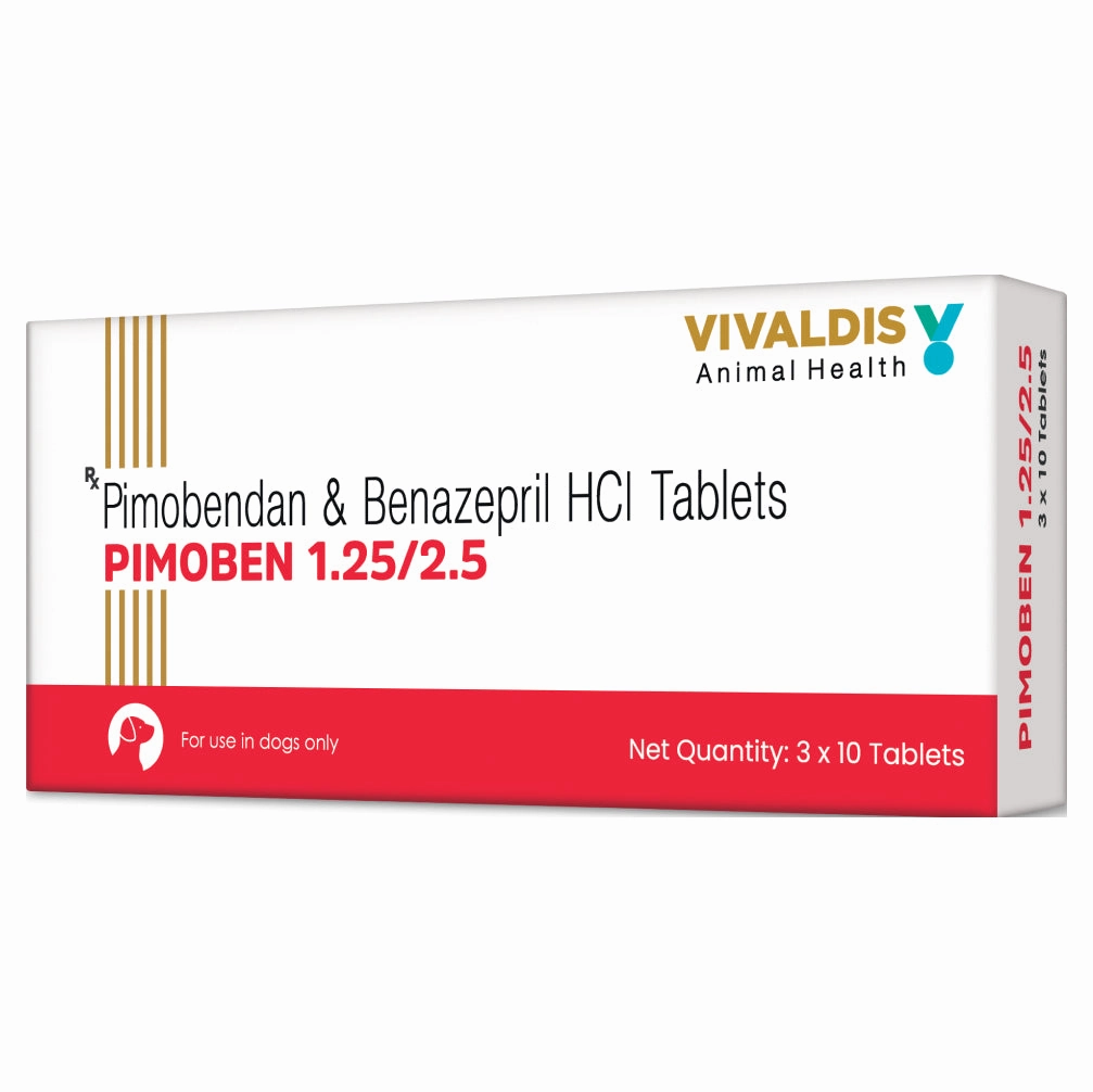 Vivaldis Pimoben 1.25/2.5mg (pimobendan & benazepril) Tablet for Dogs