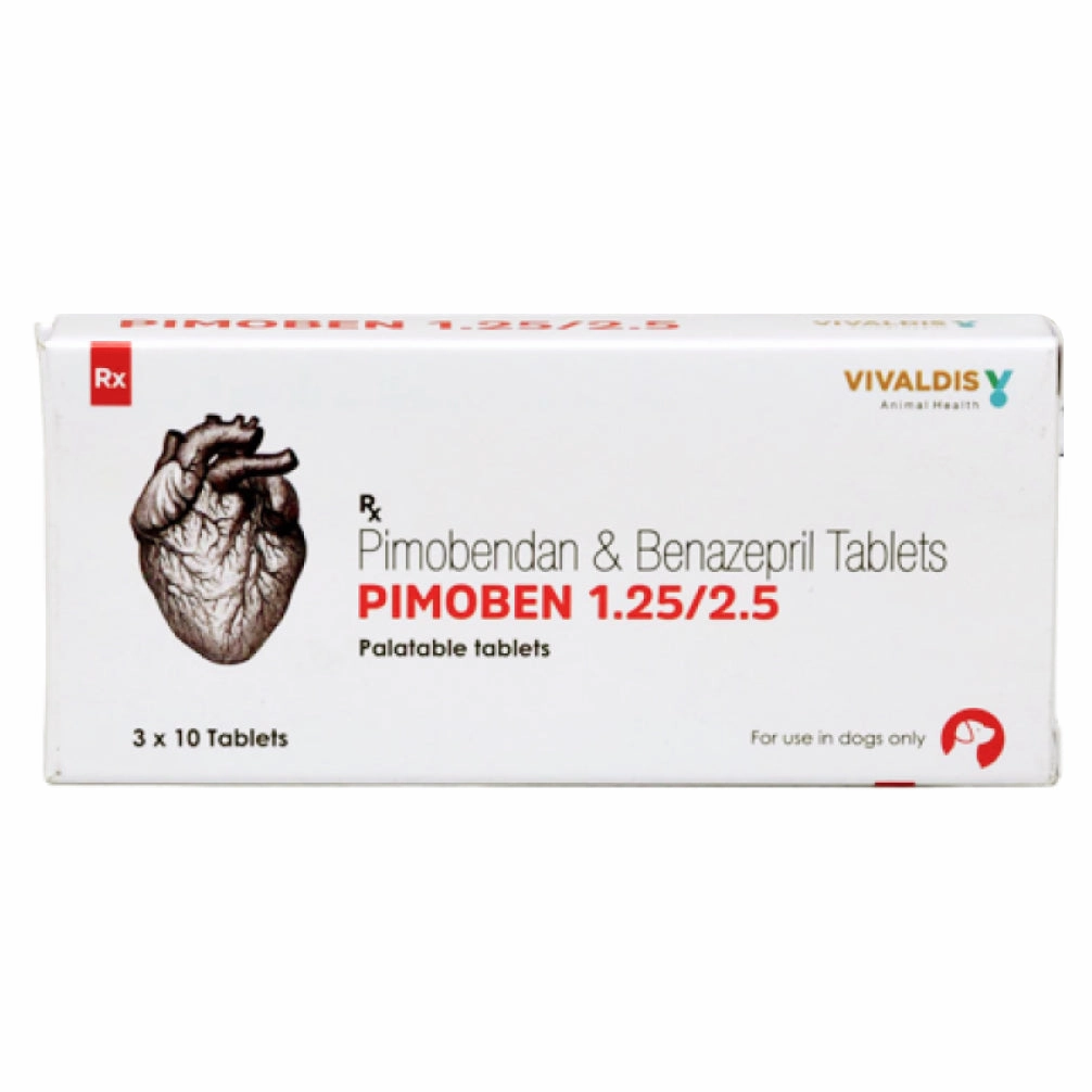 Vivaldis Pimoben 1.25/2.5mg (pimobendan & benazepril) Tablet for Dogs