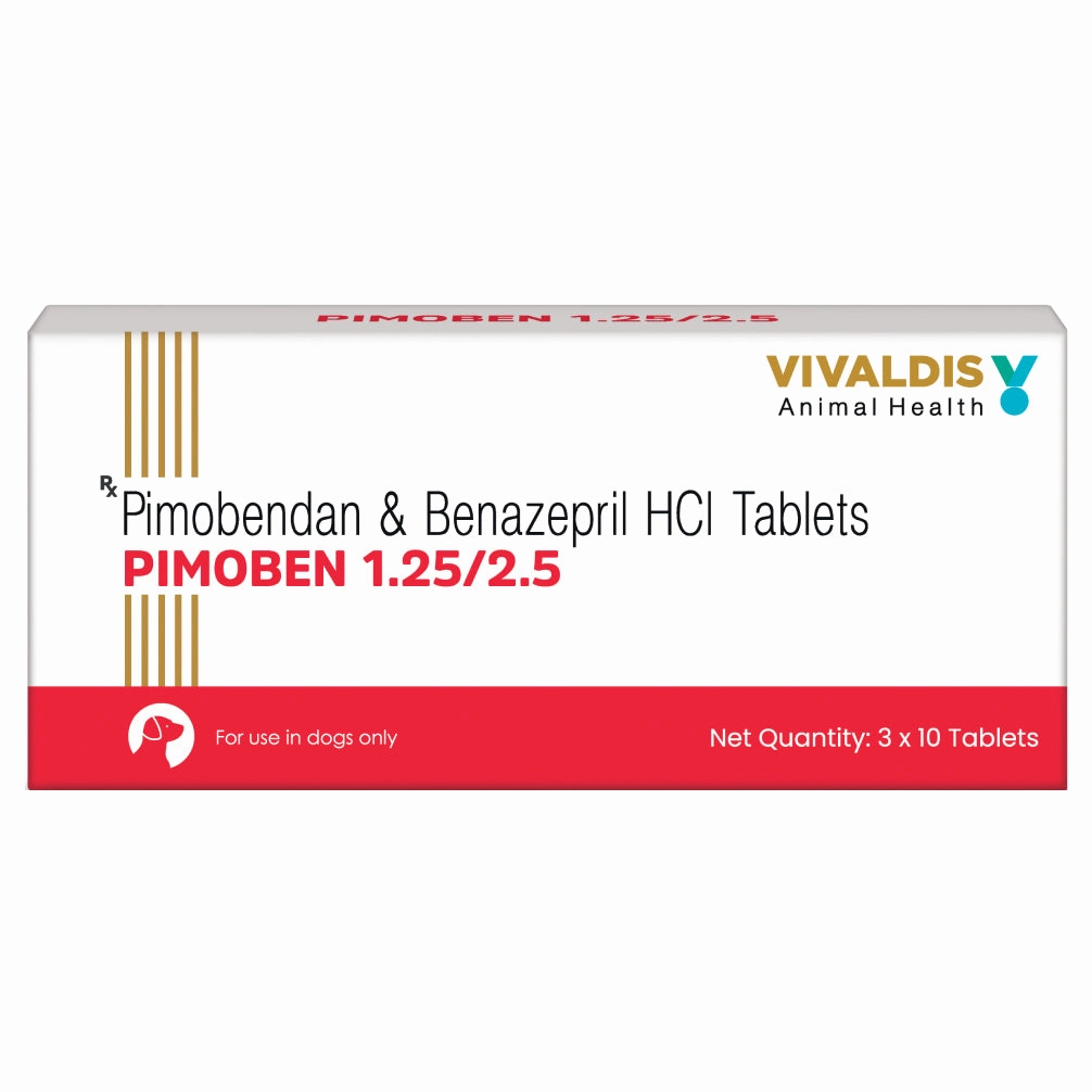 Vivaldis Pimoben 1.25/2.5mg (pimobendan & benazepril) Tablet for Dogs